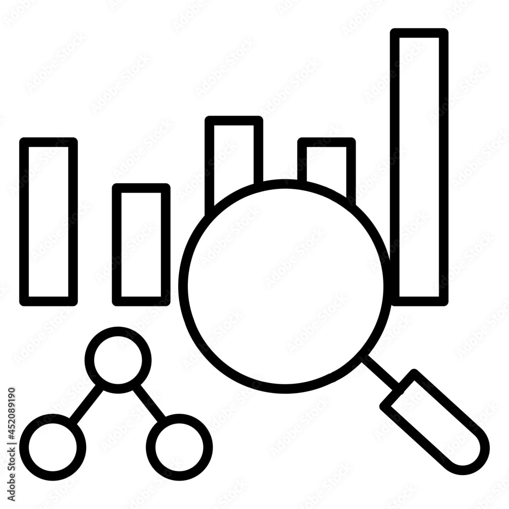 A modern design icon of data analysis A modern design icon of data analysis