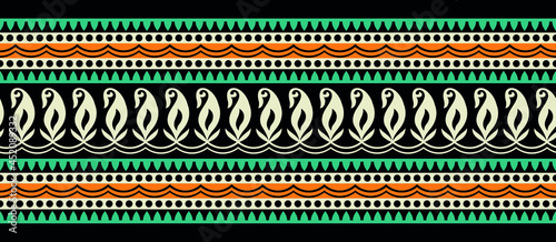 Traditional Asian ornamental border design