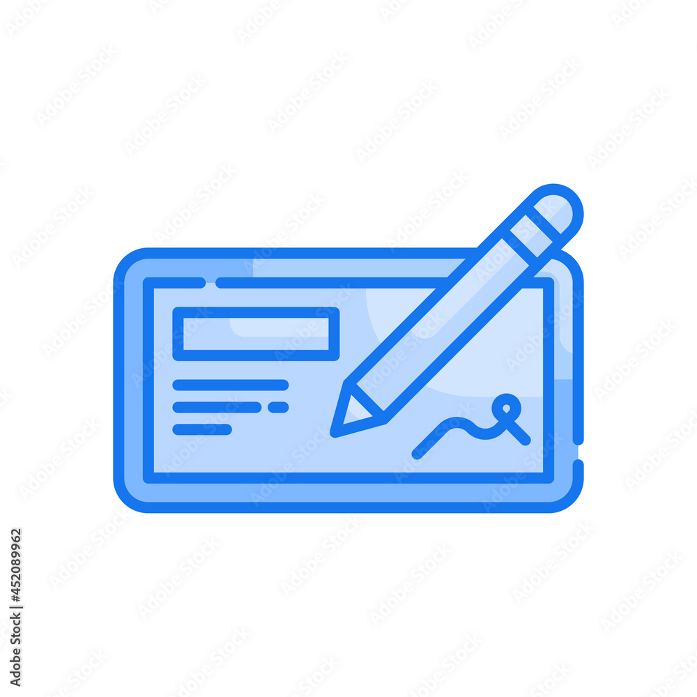 cheque book vector blue colours icon style illustration. EPS 10 File cheque book vector blue colours icon style illustration. EPS 10 File