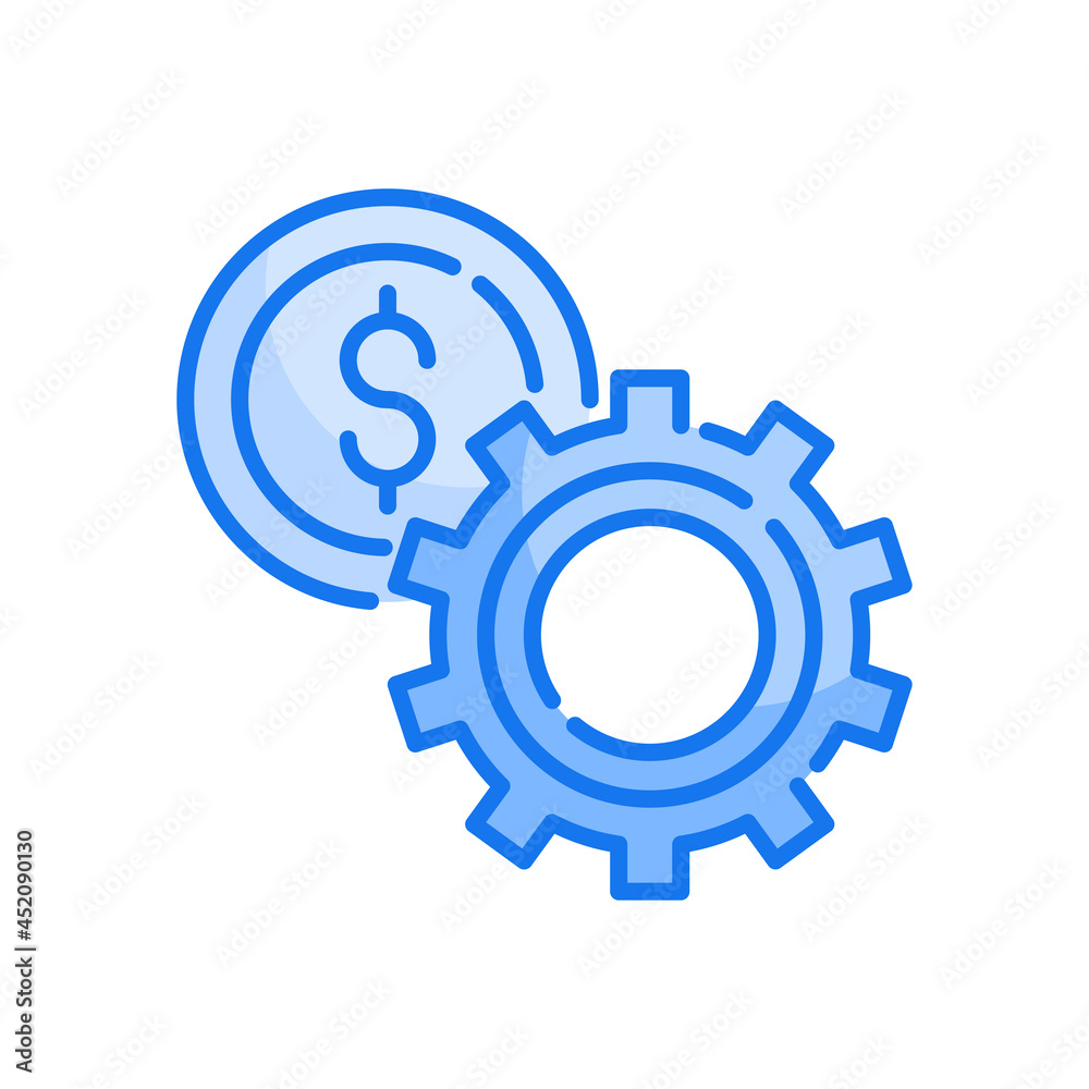 financial settings vector blue colours icon style illustration. EPS 10 File financial settings vector blue colours icon style illustration. EPS 10 File