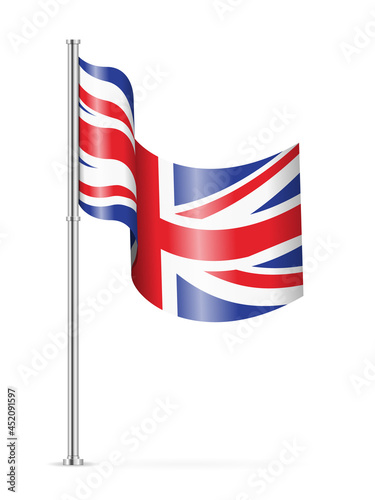 Wavy flag of UK