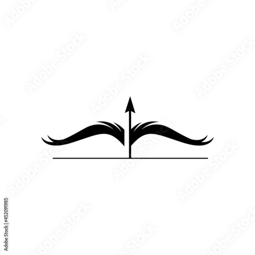 Athena Minerva Silhouette with , Royal archer Logo Design