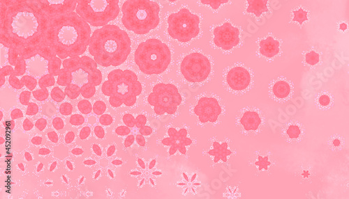 Wallpaper Mural Pink abstract background with pretty flowers. Torontodigital.ca