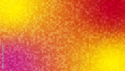 Abstract red and yellow mosaic tile for background.