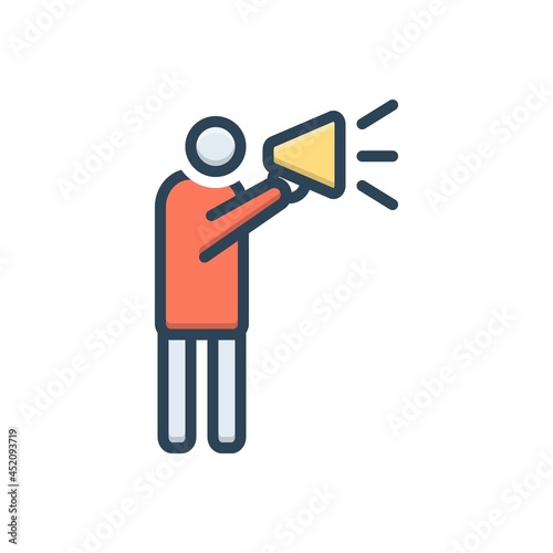 Color illustration icon for ambassador