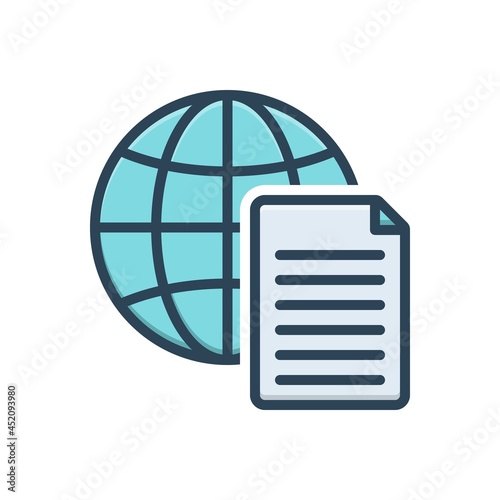 Color illustration icon for portal