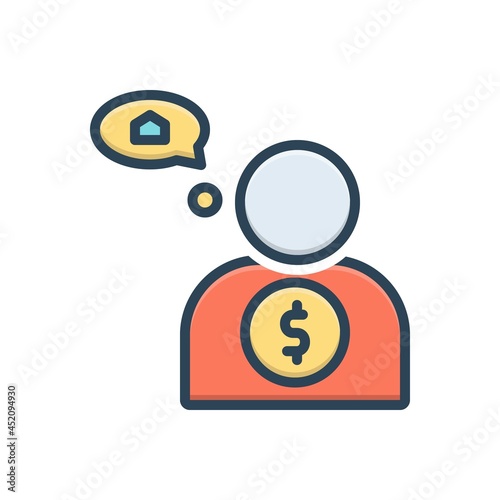 Color illustration icon for if