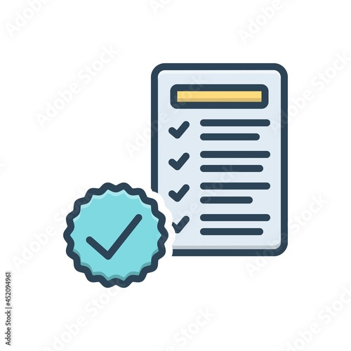 Color illustration icon for regulatory