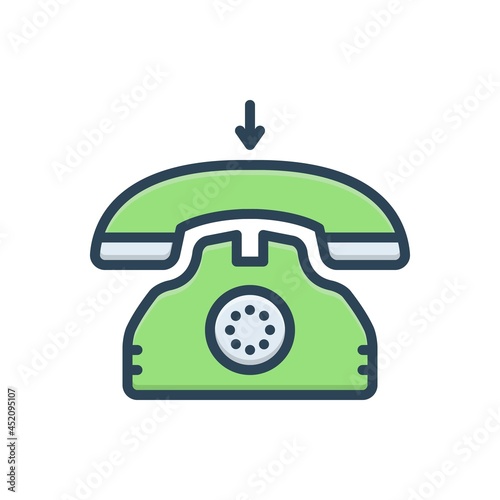 Color illustration icon for receiver