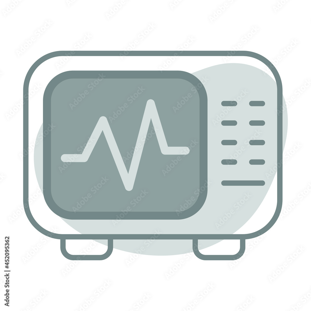 Ecg Monitor Healthcare Medical, vector graphic Illustration Icon.