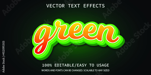 green style text effect