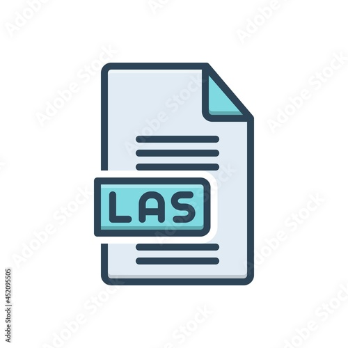 Color illustration icon for las