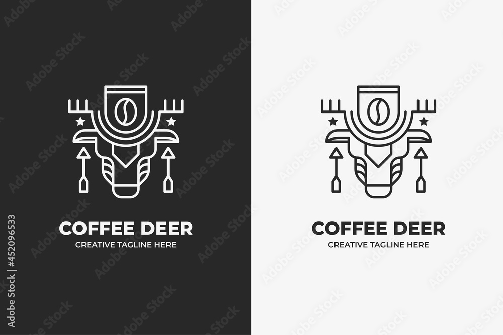 Ethnic Coffee Shop Monoline Logo Ethnic Coffee Shop Monoline Logo