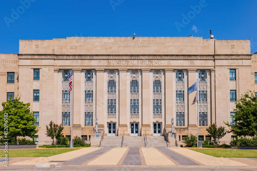 Sunny view of the Oklahoma city hall