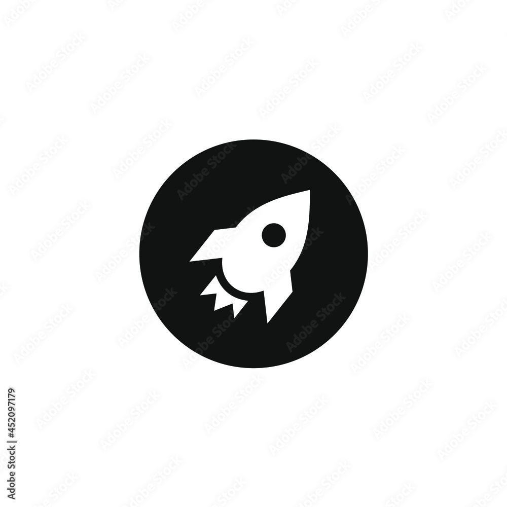 image of a booster plane icon in a circle image of a booster plane icon in a circle