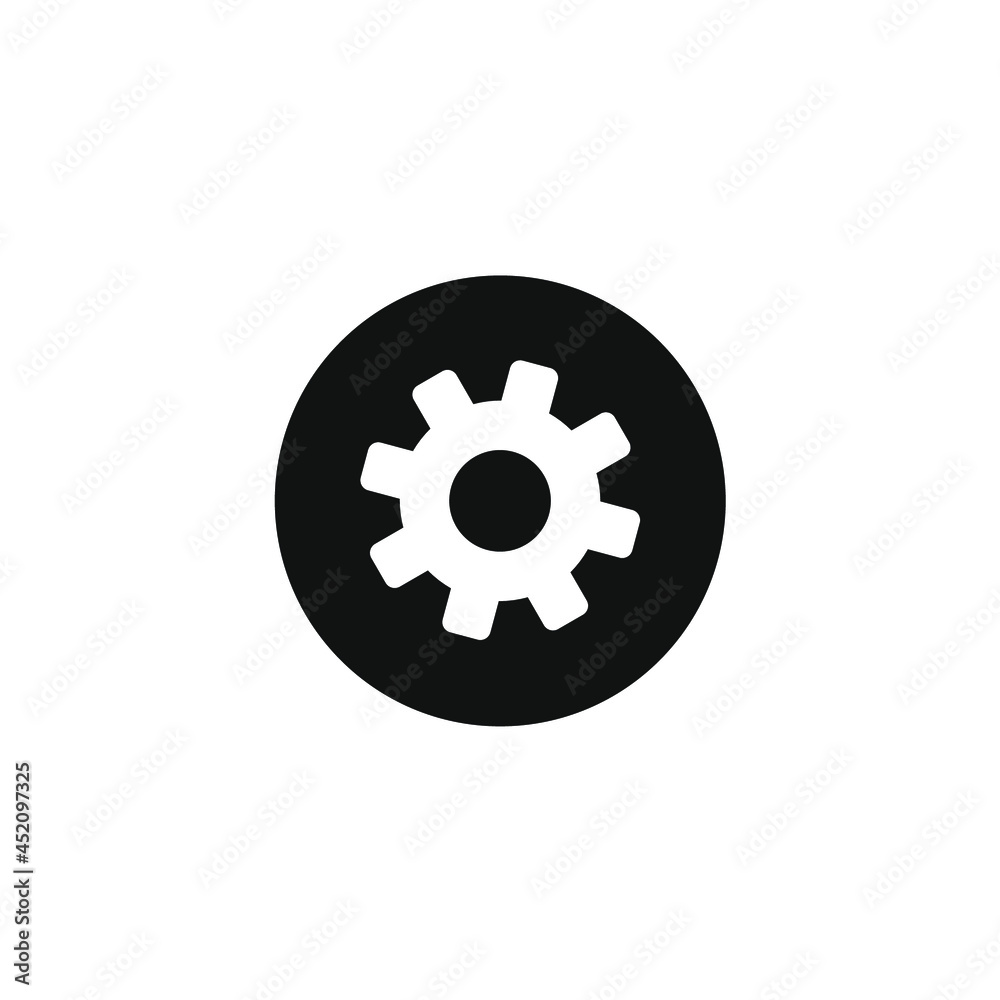 image of settings icon inside circle image of settings icon inside circle