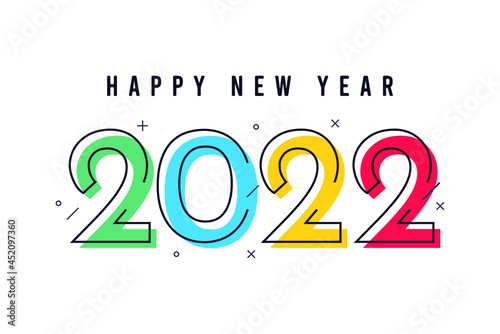 happy new year 2022 banner template.