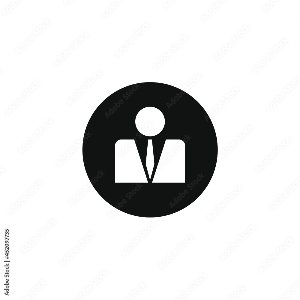 picture of businessman icon in a circle picture of businessman icon in a circle