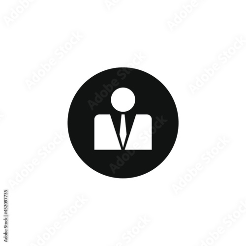 picture of businessman icon in a circle