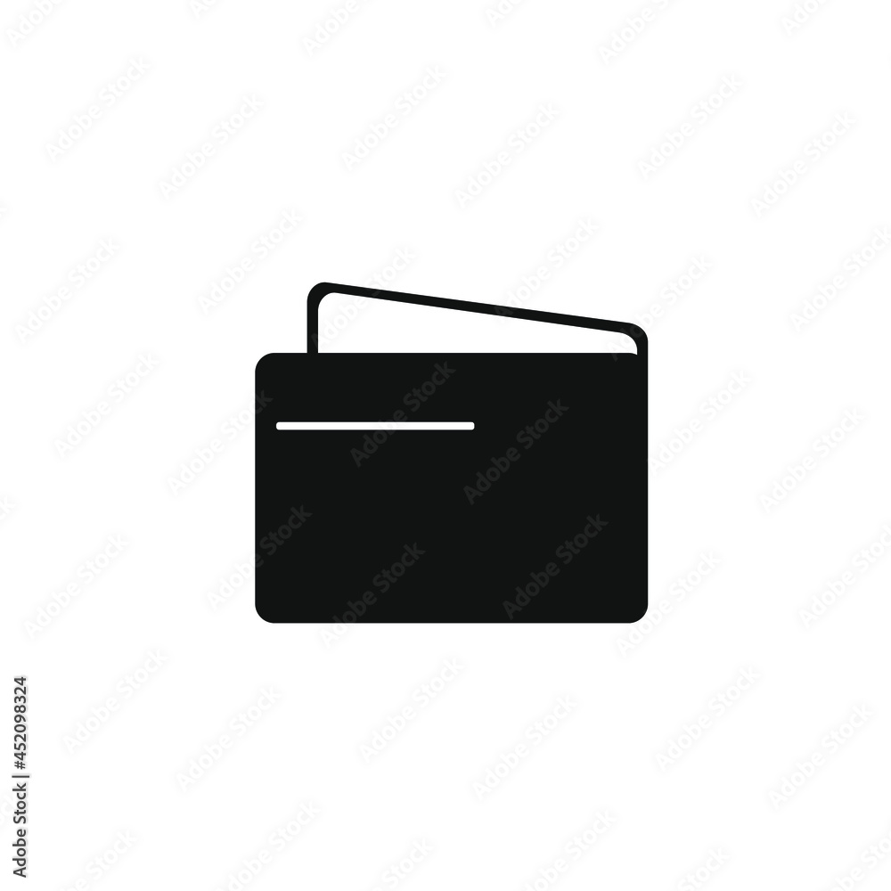 vector image of a black wallet vector image of a black wallet