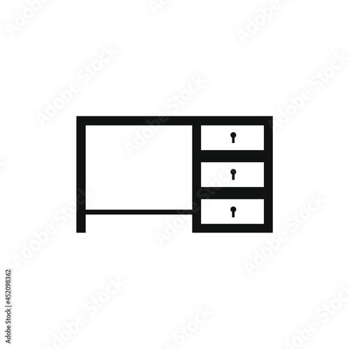 vector image of a work desk