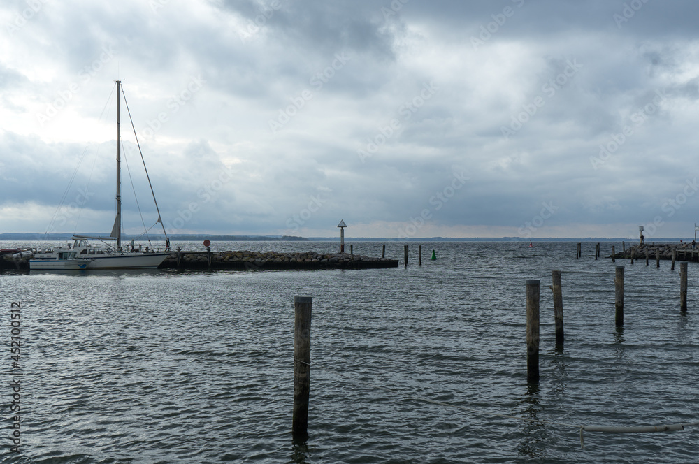Harbor of the village Timmendorf at the isle Poel in germany