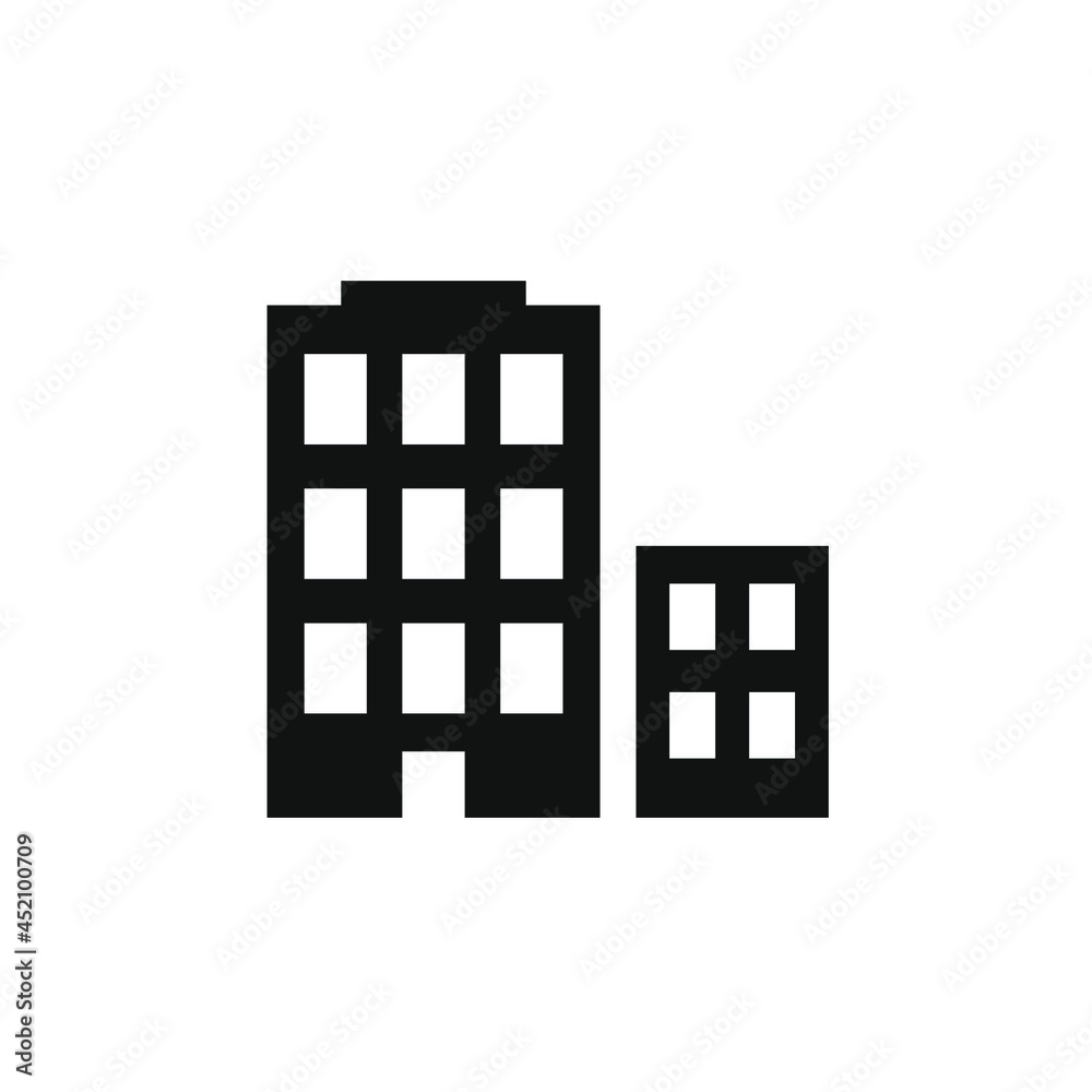 vector image of two buildings in a row vector image of two buildings in a row