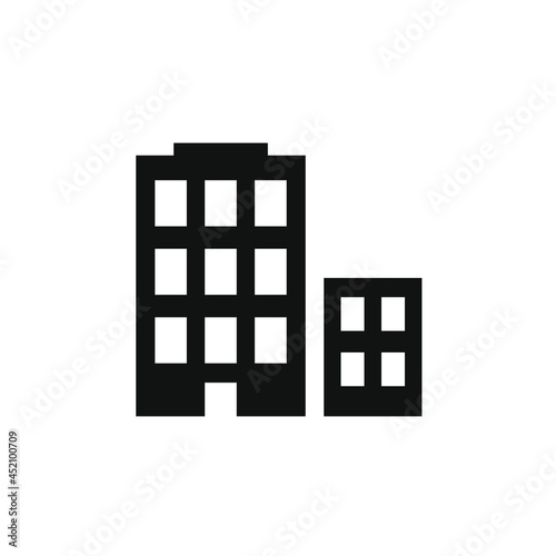vector image of two buildings in a row
