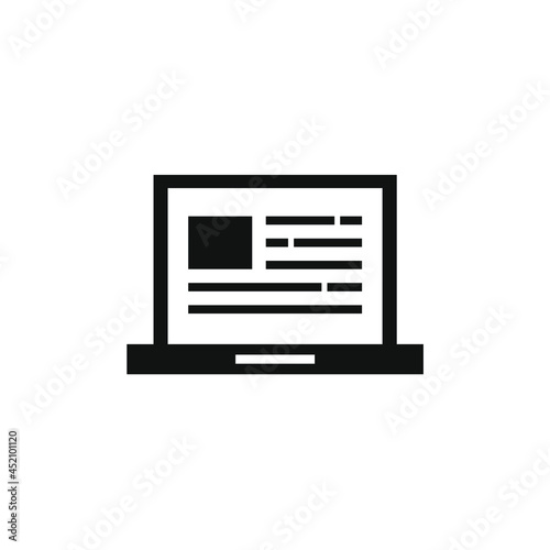 a laptop icon vector image