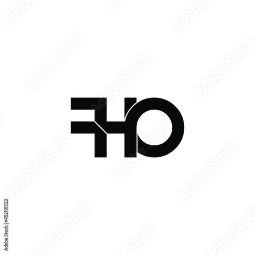 fho initial letter monogram logo design photo