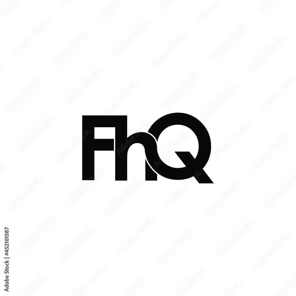 fhq initial letter monogram logo design fhq initial letter monogram logo design