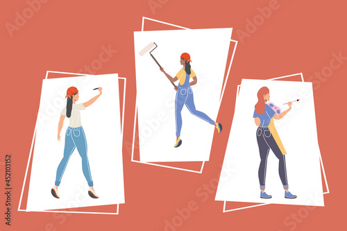 three girls painters