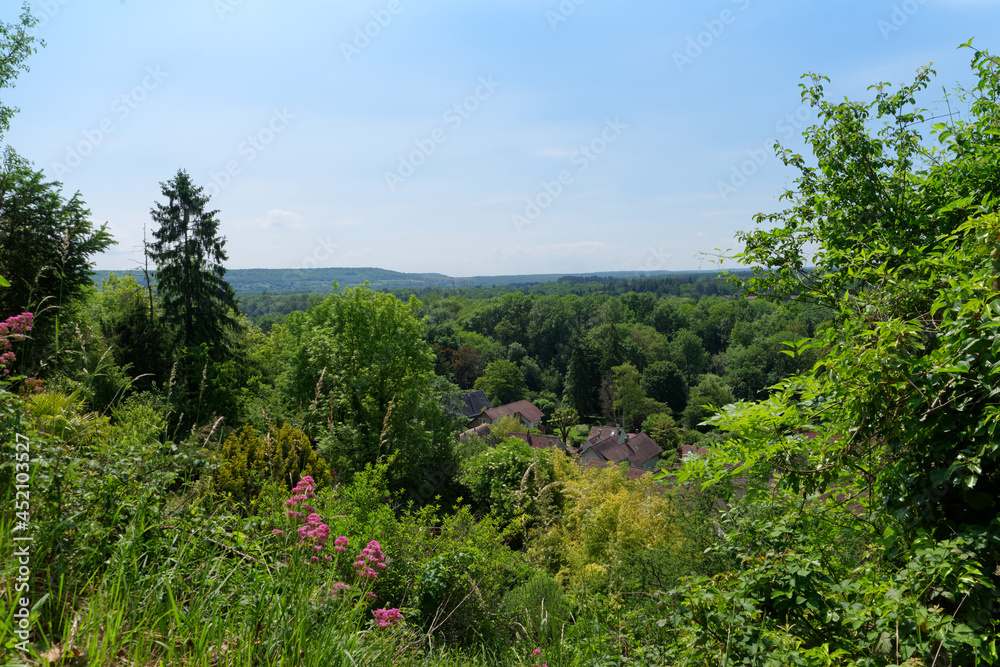 Hills of the Seine river in the French Vexin regional nature park