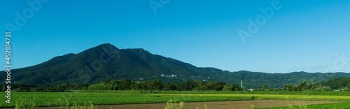 田園風景と筑波山の全景【日本百名山】茨城県
