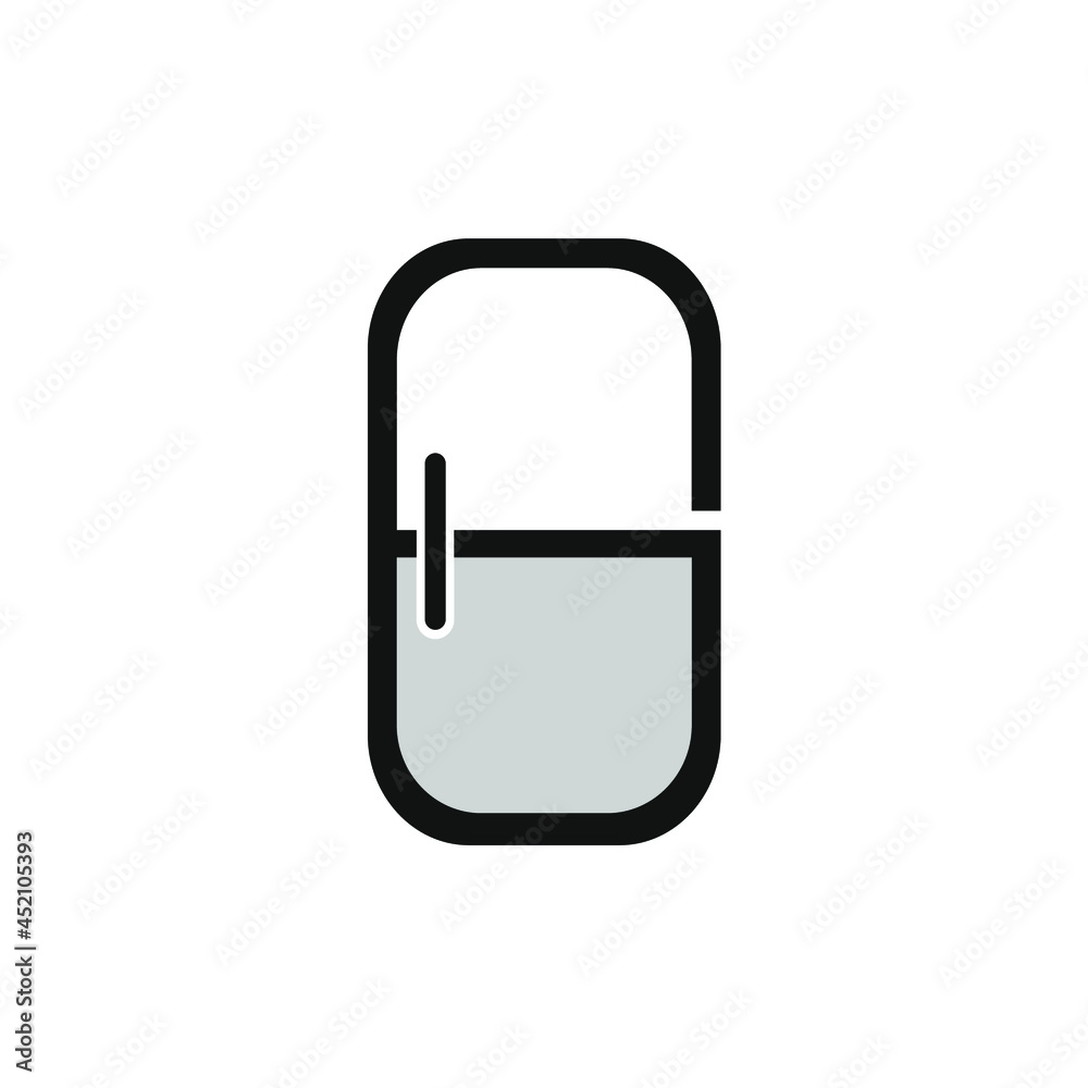 vector image of a medicinal pill