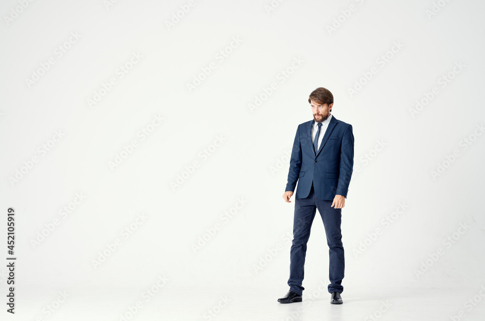 The man in a suit manager Professional happy boss The man in a suit manager Professional happy boss