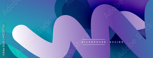 Abstract overlapping lines and circles geometric background with gradient colors