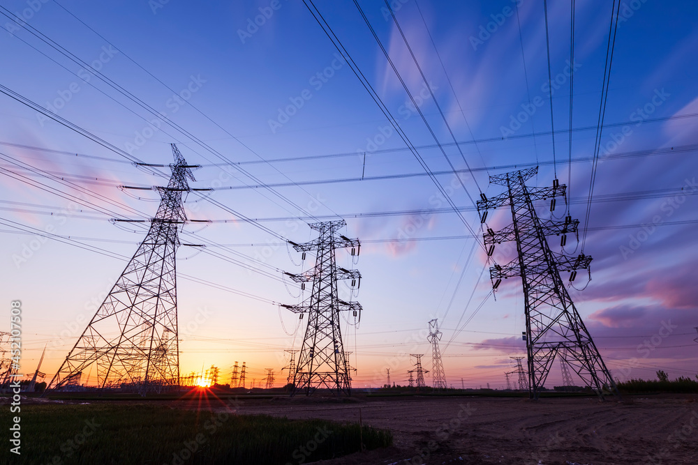 the pylon in the evening