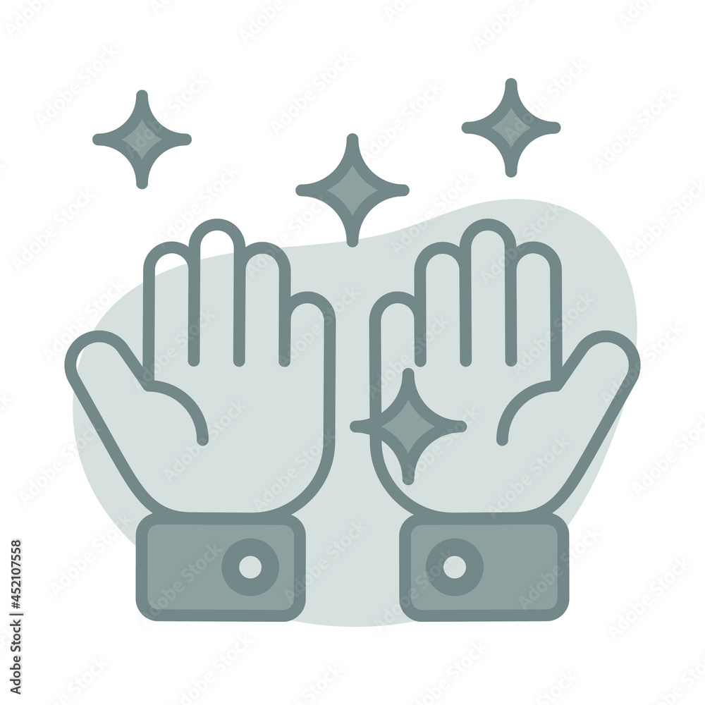 Clean Hand Healthcare Medical, vector graphic Illustration Icon. Clean Hand Healthcare Medical, vector graphic Illustration Icon.