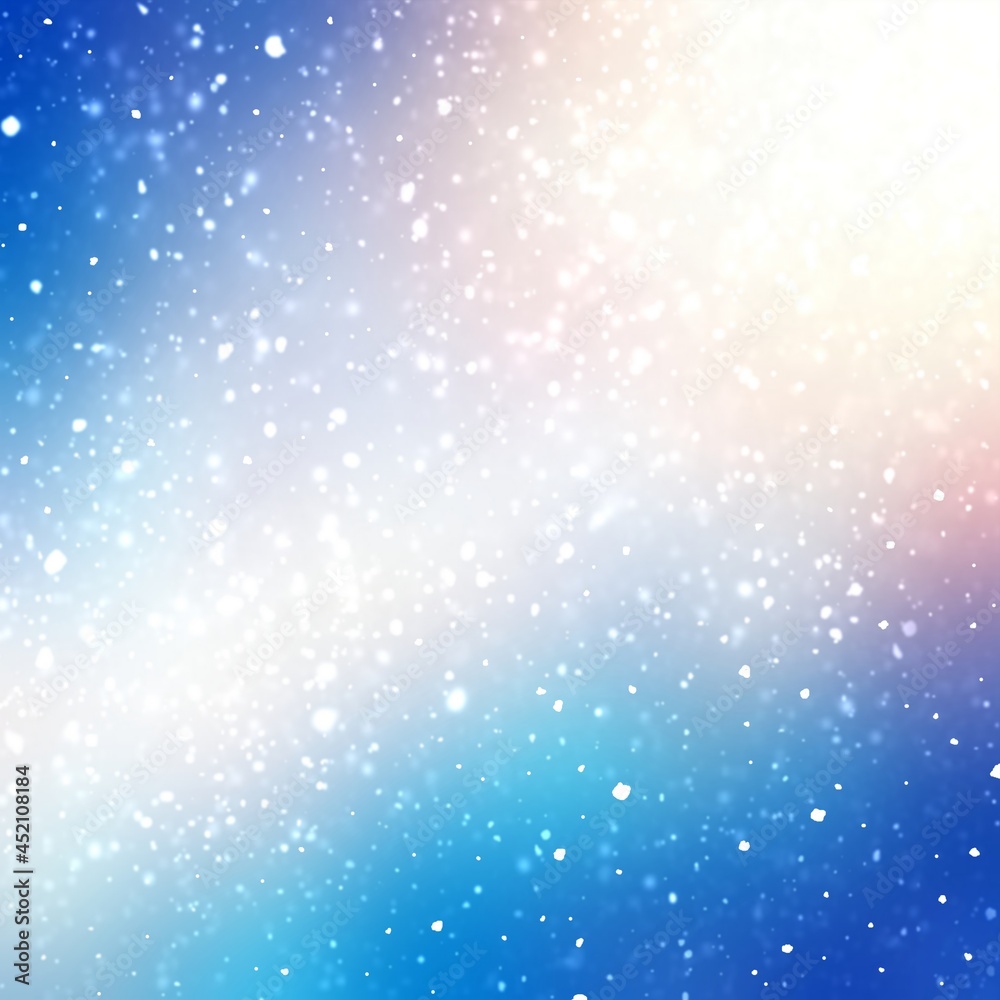 Fantastic winter bright light on blue empty background. Abstract snow textured illustration. Fantastic winter bright light on blue empty background. Abstract snow textured illustration.