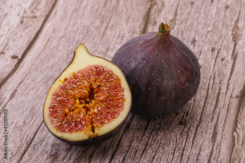 Sweet purple slice of fig