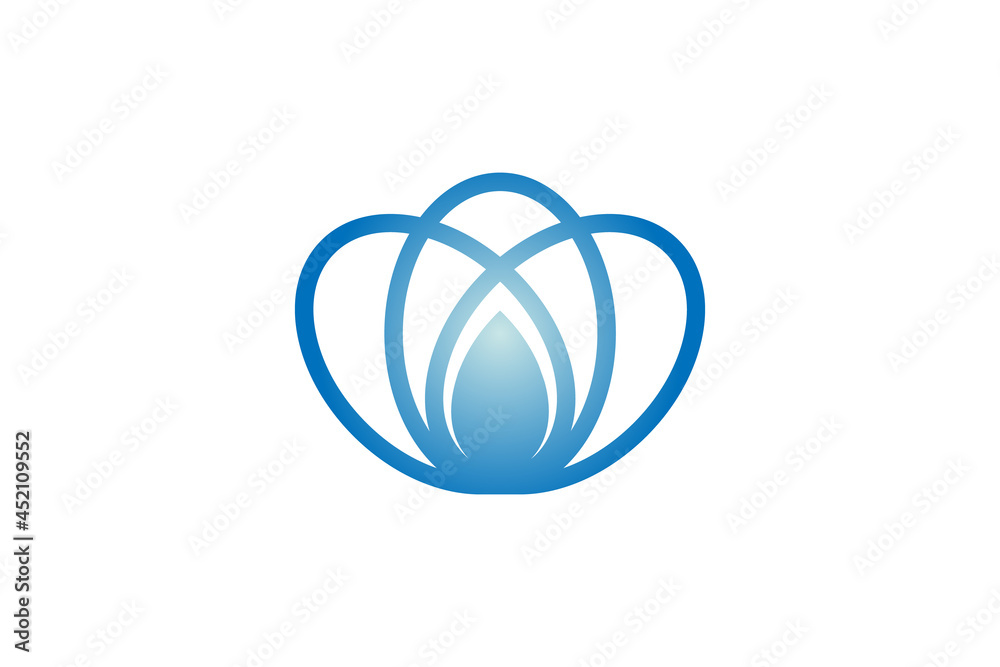 beautiful tulip and drop combination logo design. beautiful tulip and drop combination logo design.