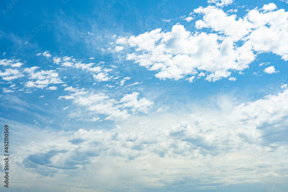 Stunning view of a blue sky with some clouds during a sunny day. Natural background with copy space Stunning view of a blue sky with some clouds during a sunny day. Natural background with copy space