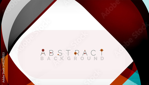 Abstract square shape with overlapping waves, minimal geometric background. Vector Illustration For Wallpaper, Banner, Background, Landing Page