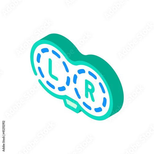 lenses ophthalmology isometric icon vector. lenses ophthalmology sign. isolated symbol illustration