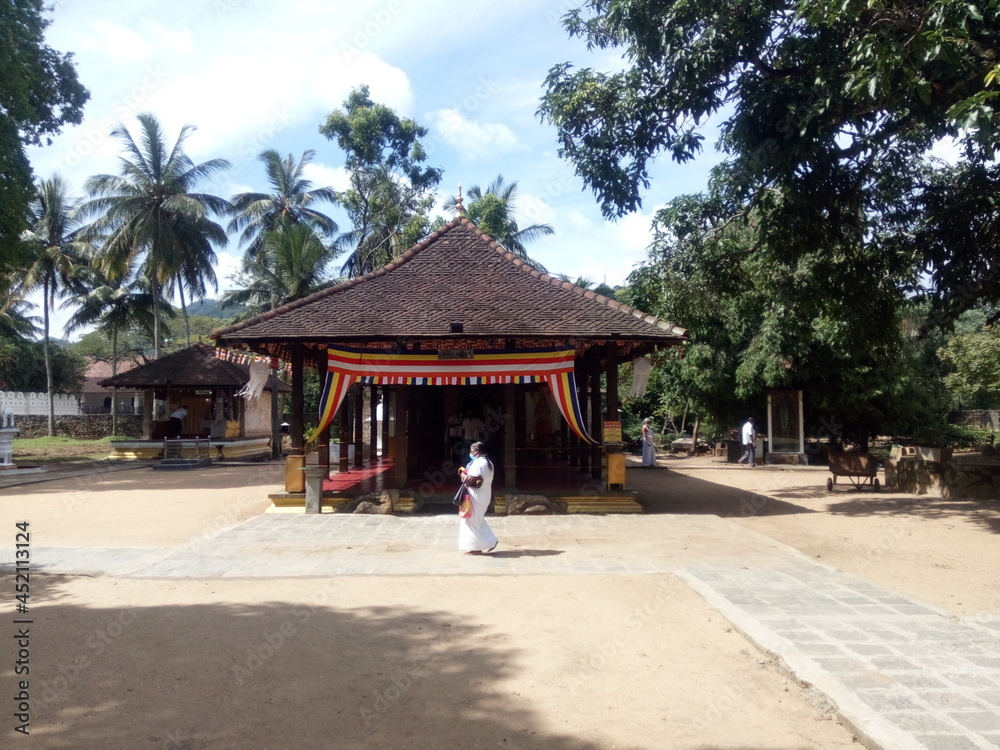 Photograph of the Natha Devalaya premises in front of the Temple of the Tooth in Kandy, Sri Lanka Photograph of the Natha Devalaya premises in front of the Temple of the Tooth in Kandy, Sri Lanka