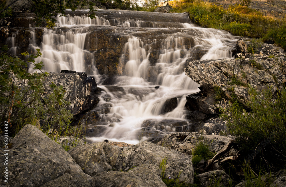 Obraz premium Waterfall in Finnish Lapland