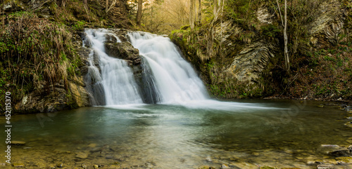 Hurkalo waterfall in carpathian forest