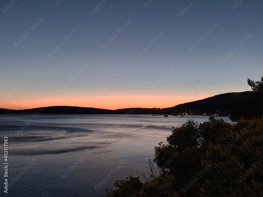 Seaside at sunset. Cres island Croatia. Seaside at sunset. Cres island Croatia.