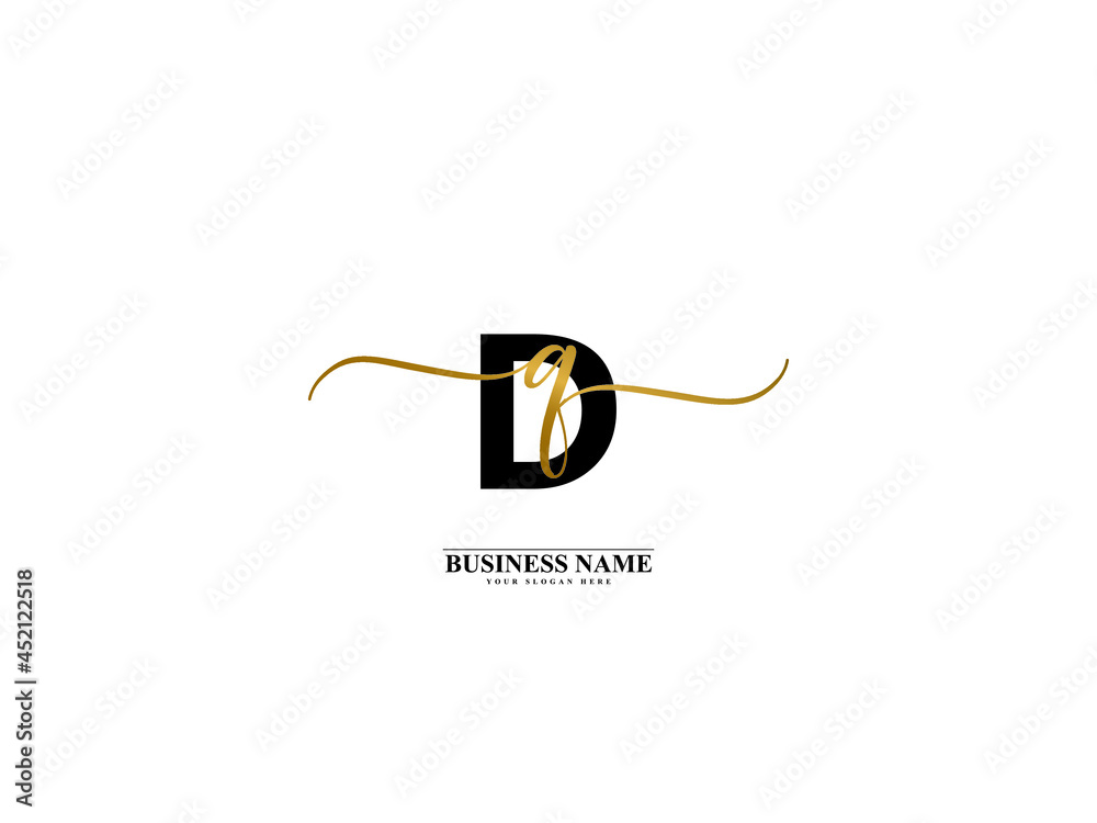Letter DG Logo, creative dg gd signature logo for wedding, fashion
